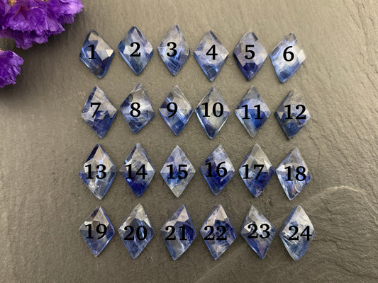 Faceted Kyanite 8x12mm Cabochon- select your cabochon
