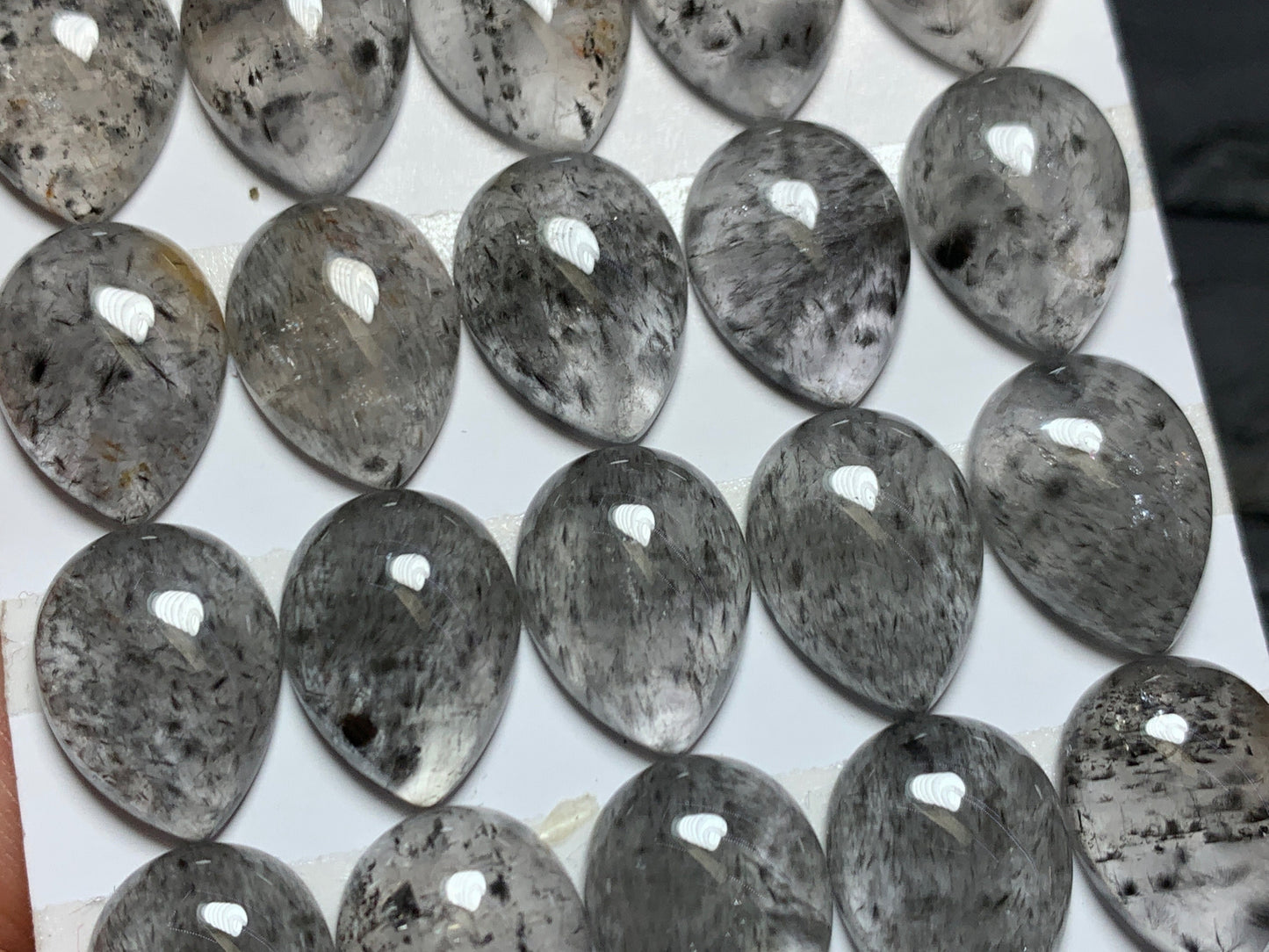Super 7 pear 12x16mm cabochon - Calibrated cabochons