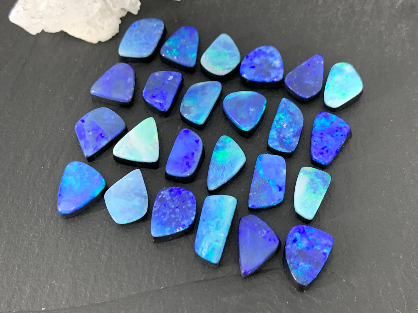 Australian Opal doublet 10-14mm long cabochon