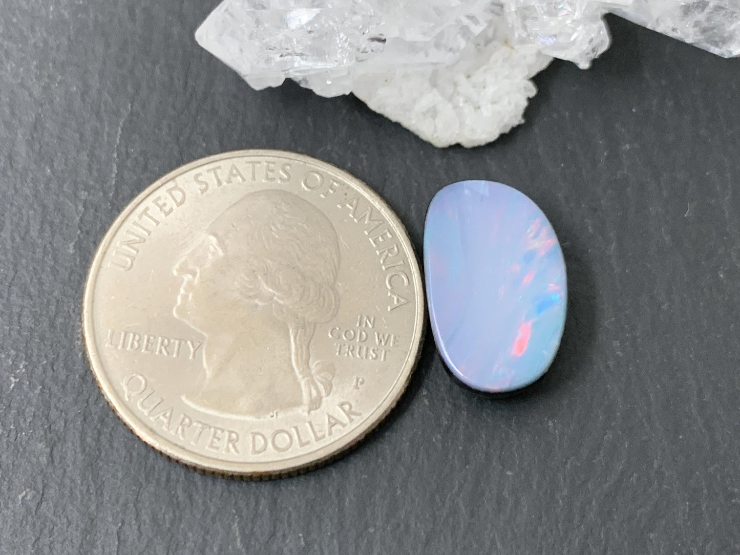 Australian Opal doublet 10x15x4mm cabochon
