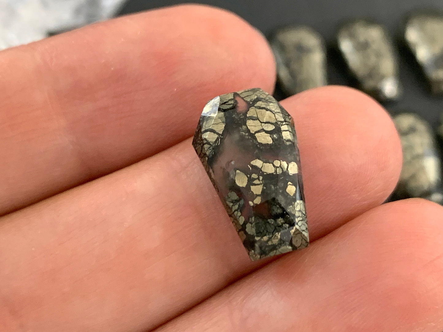 Marcasite Agate coffin 10x16mm cabochon | select your cabochon