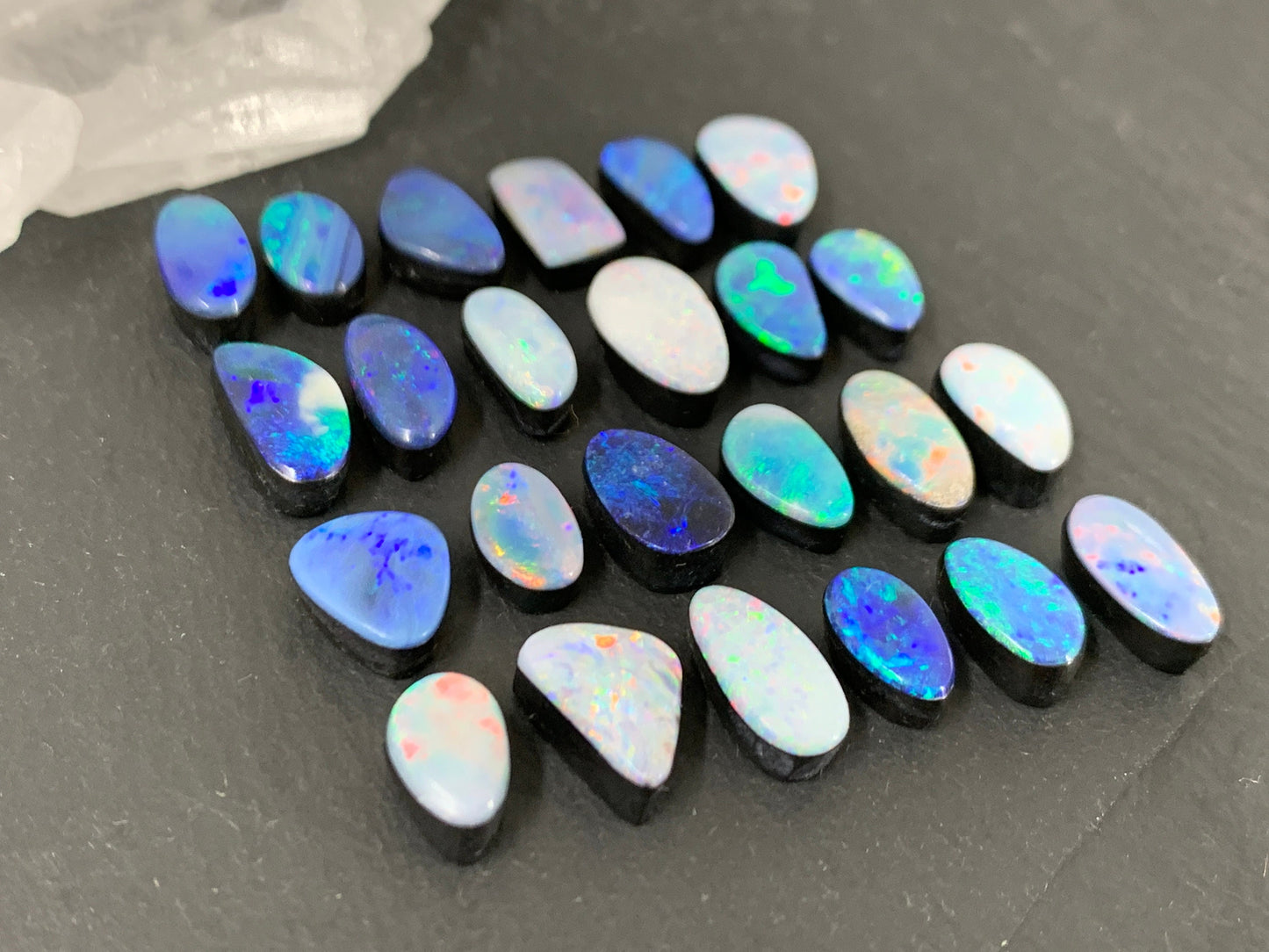 Australian Opal doublet 13-16mm long cabochon