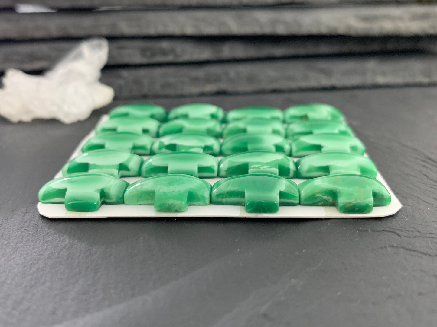 Variscite cross 12x16mm cabochon - Calibrated cabochons