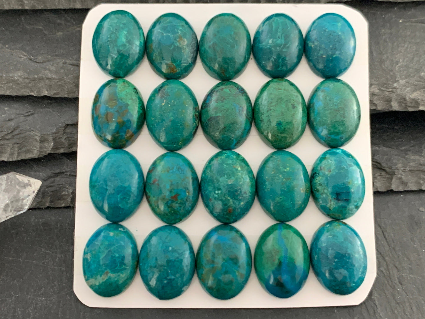 Chrysocolla oval 12x16mm cabochon - Calibrated cabochons