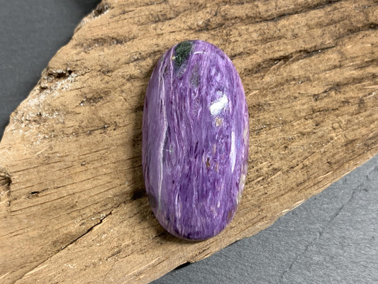 Charoite oval 37x20x7mm cabochon