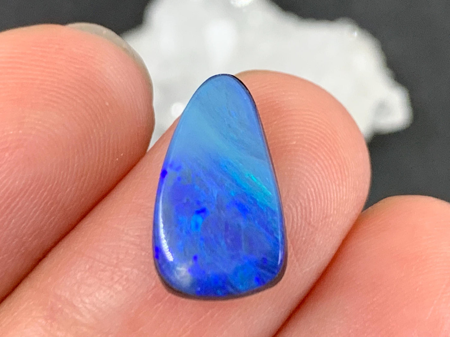 Australian Opal Doublet 8x14.5mm Cabochon - Natural Opal Gemstone Stone