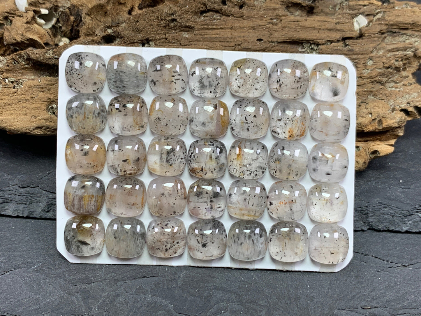 Super 7 square cushion 10mm cabochon - Calibrated cabochons