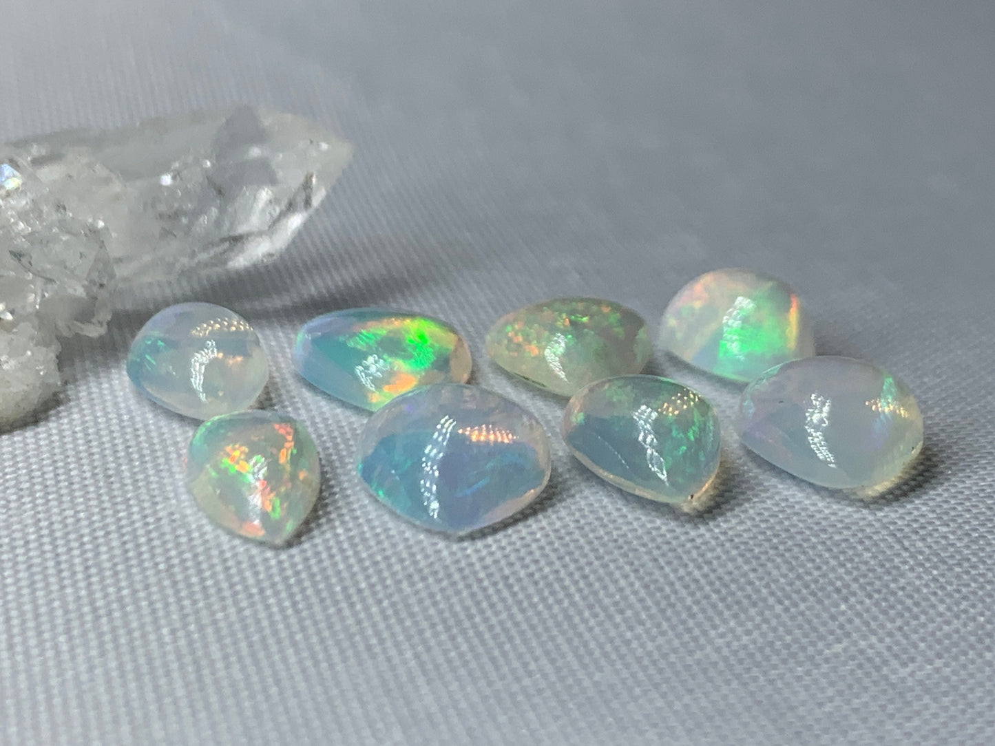 Ethiopian Opal pear 10mm long cabochon