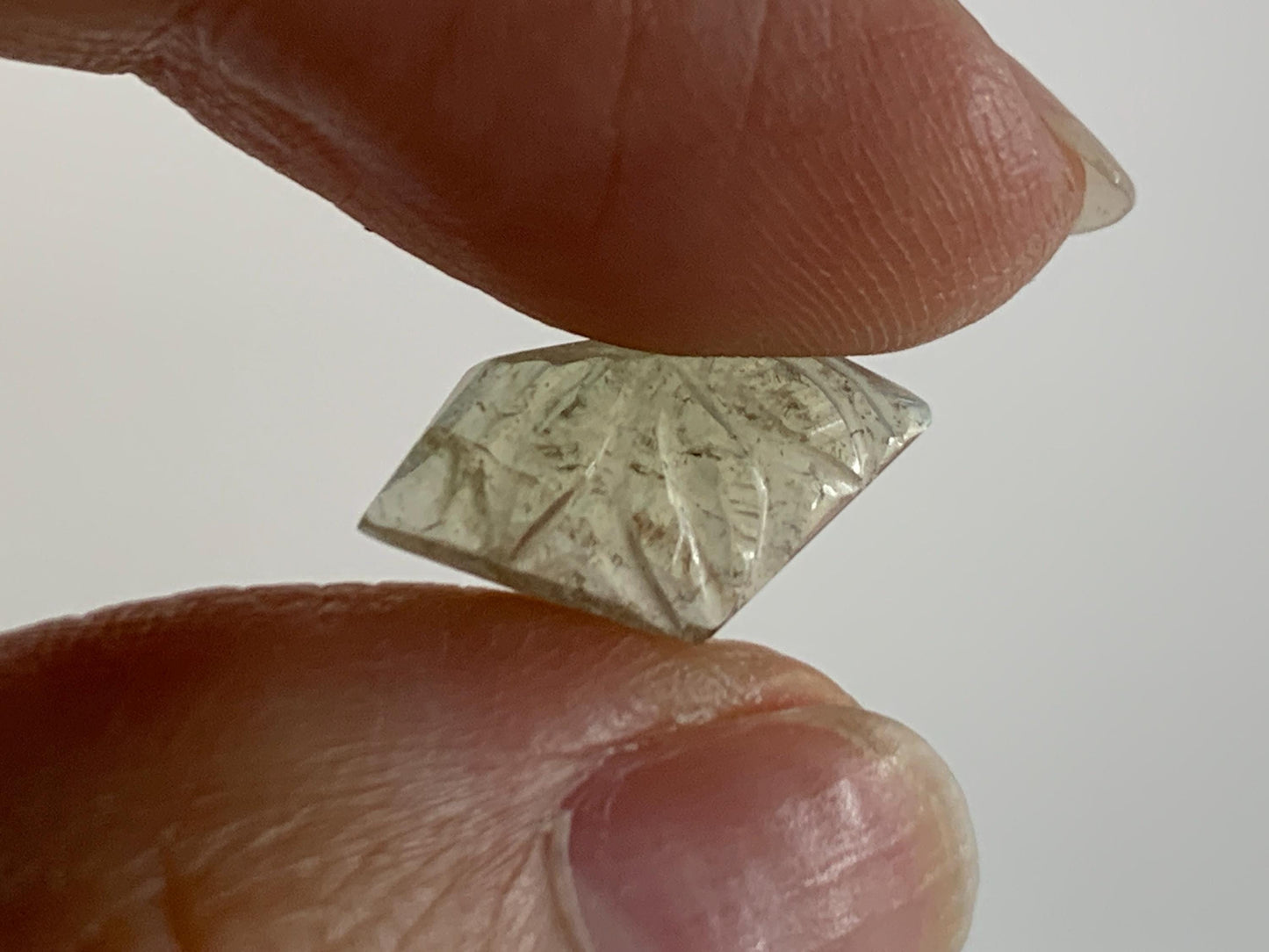 Carved Tourmaline 8x15x4mm cabochon