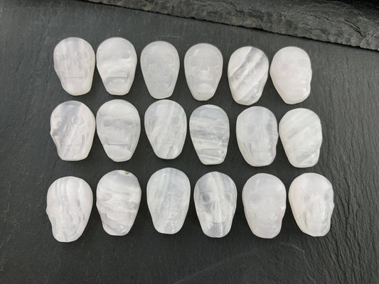 Fluorescent Calcite skull 15x22mm cabochon
