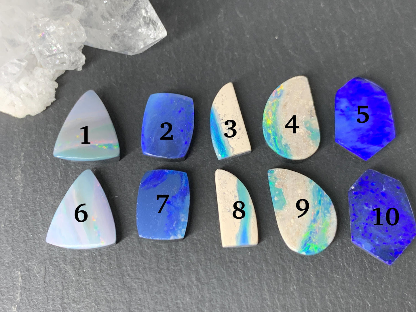 Australian Opal doublet 10-15mm long cabochon