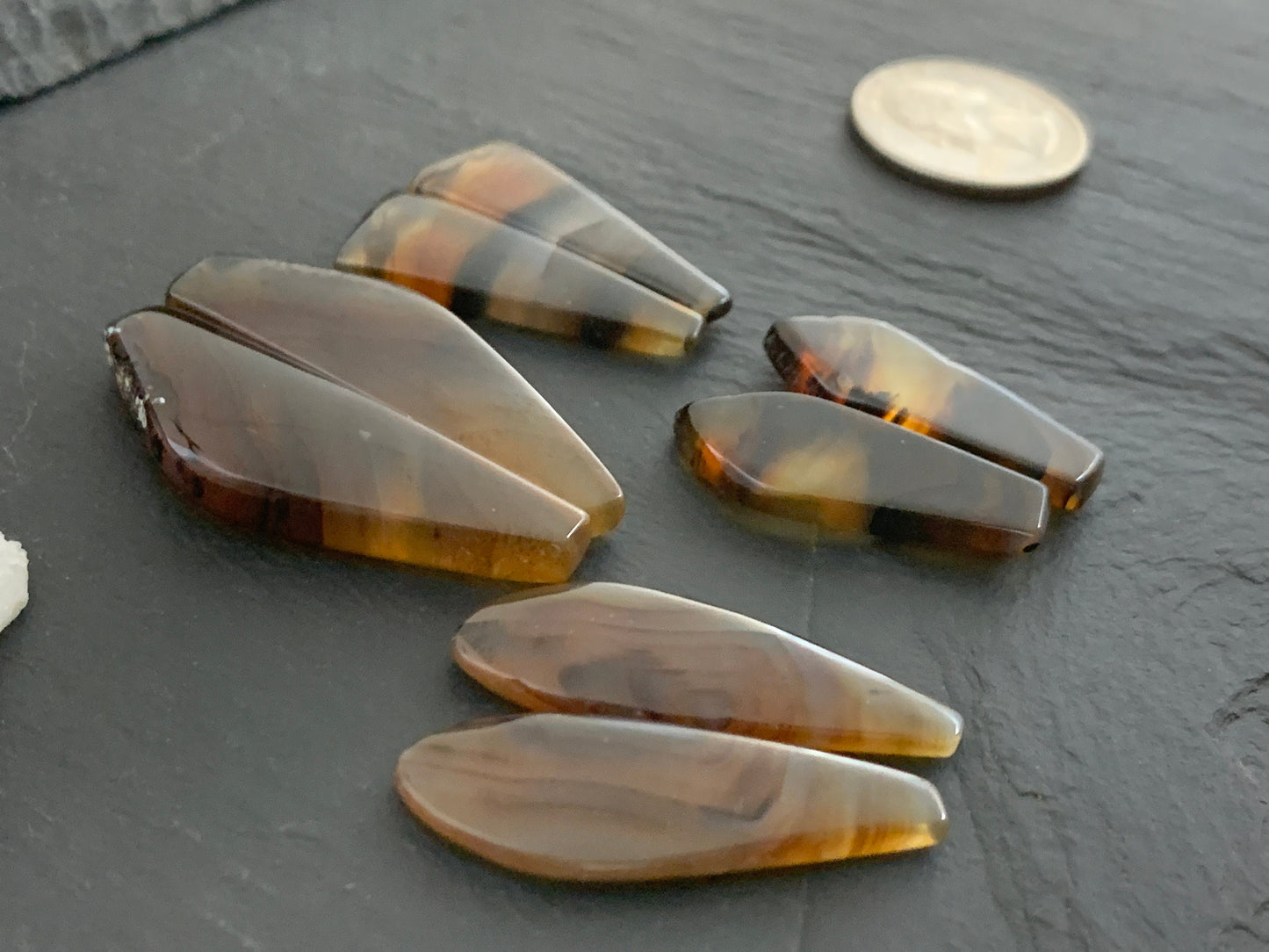 Montana Agate cabochon - Montana Agate pairs
