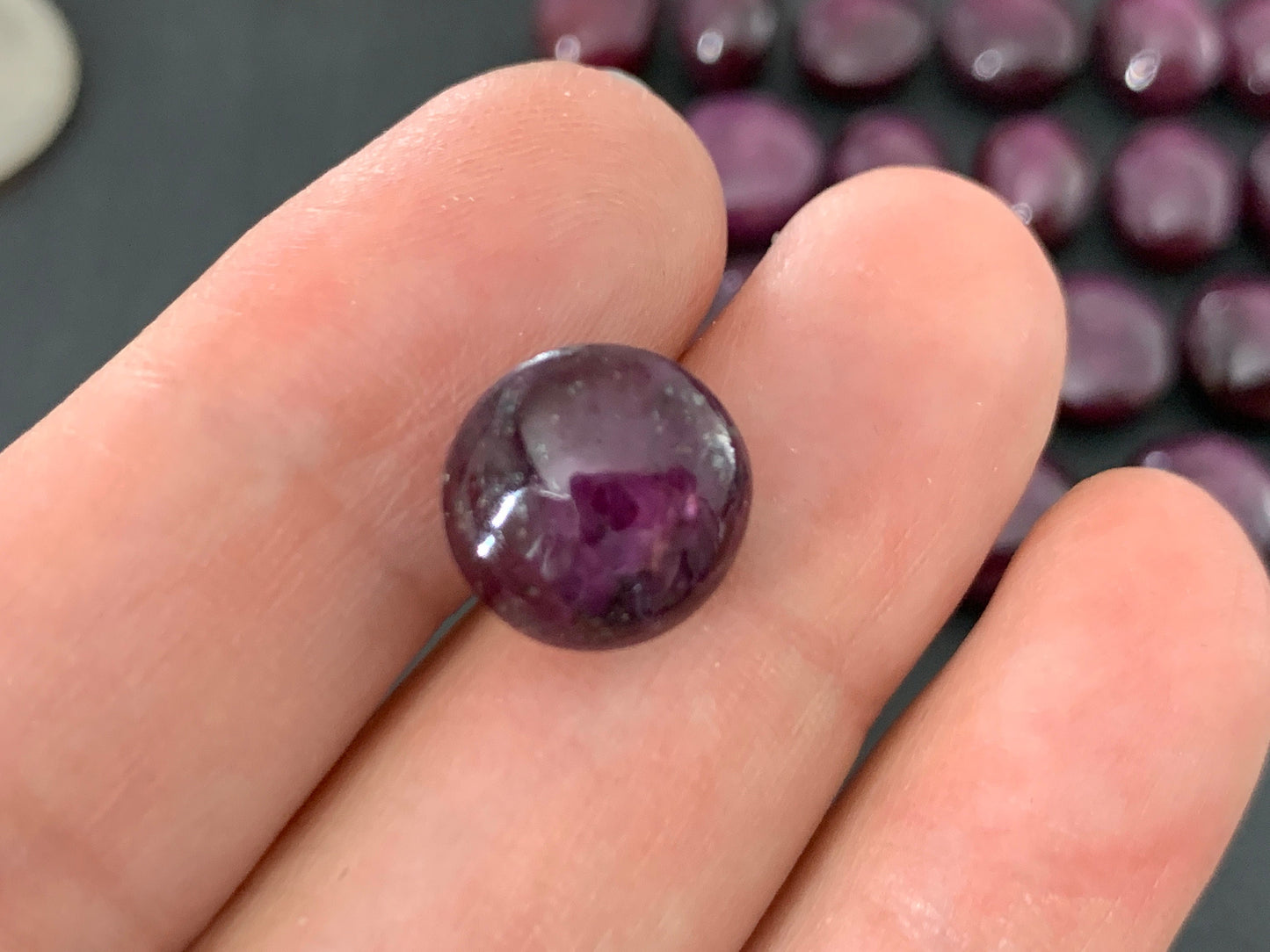 Ruby 11mm long cabochon