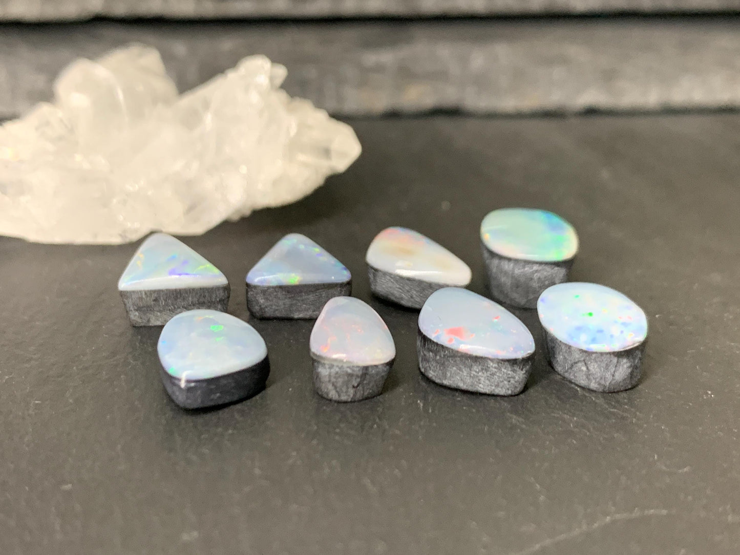 Australian Opal doublet 9-12mm long cabochon