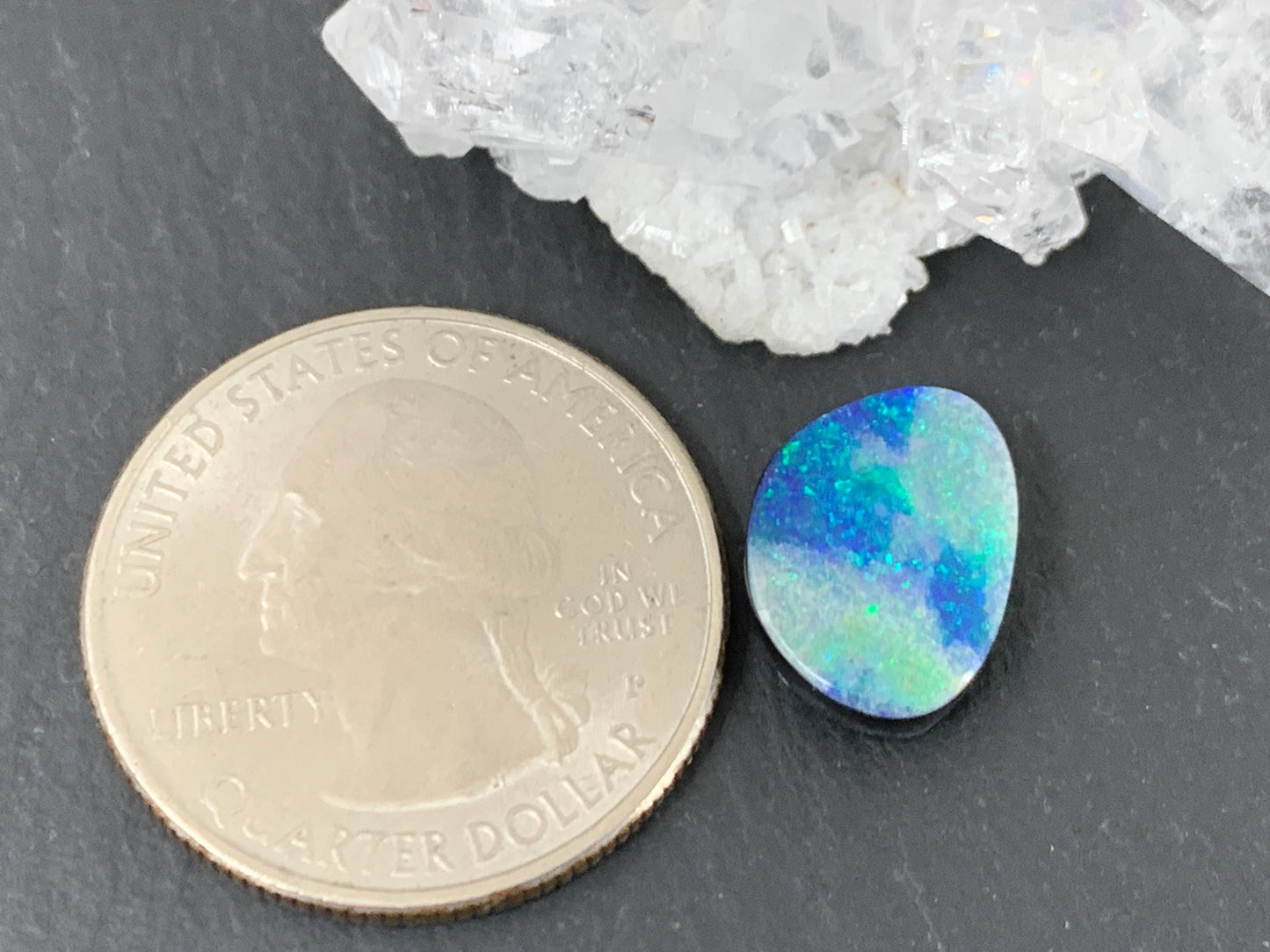 Australian Opal Doublet 10x13x4mm Cabochon