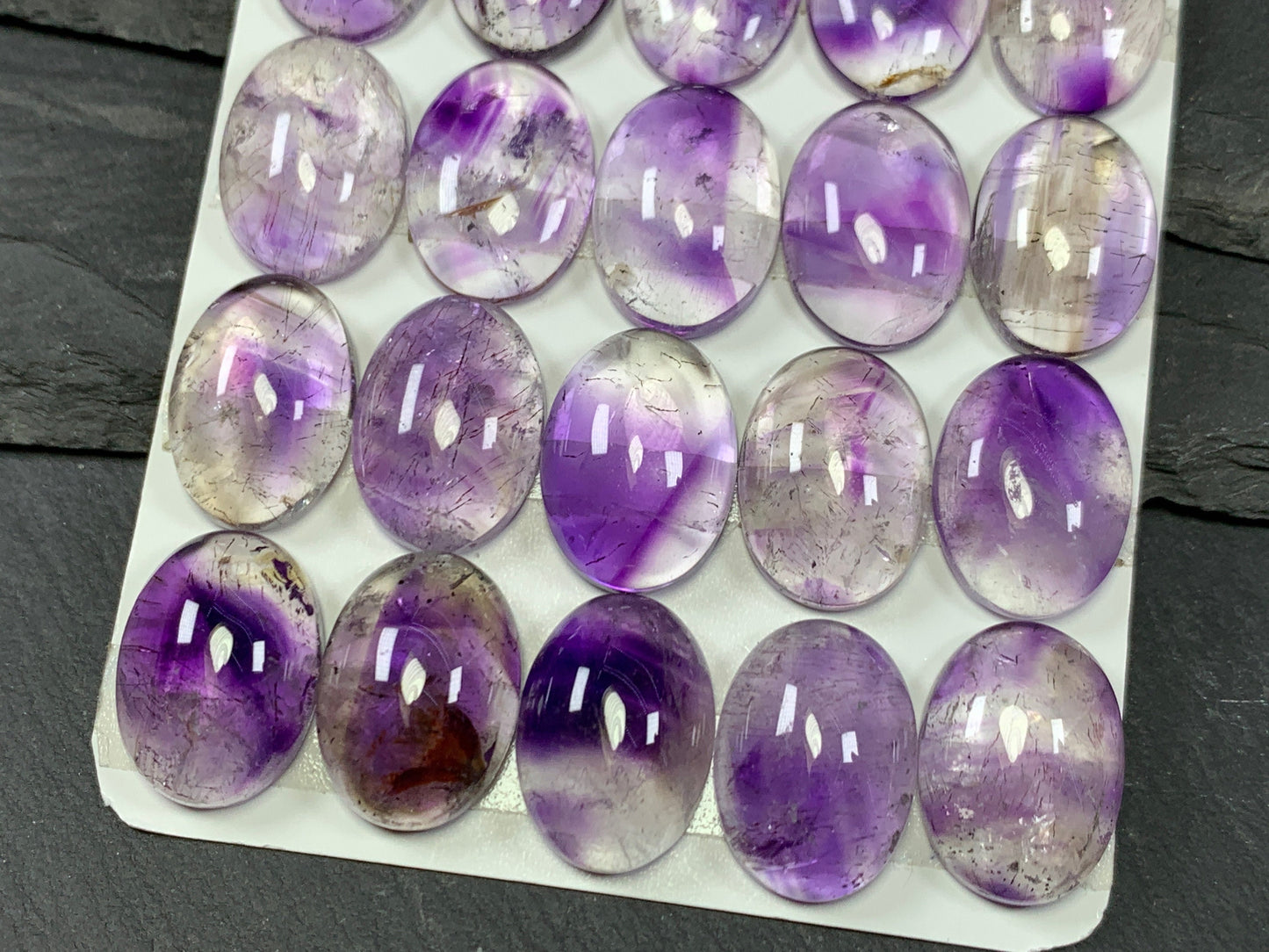 Amethyst oval 13x18mm cabochon - Calibrated cabochons