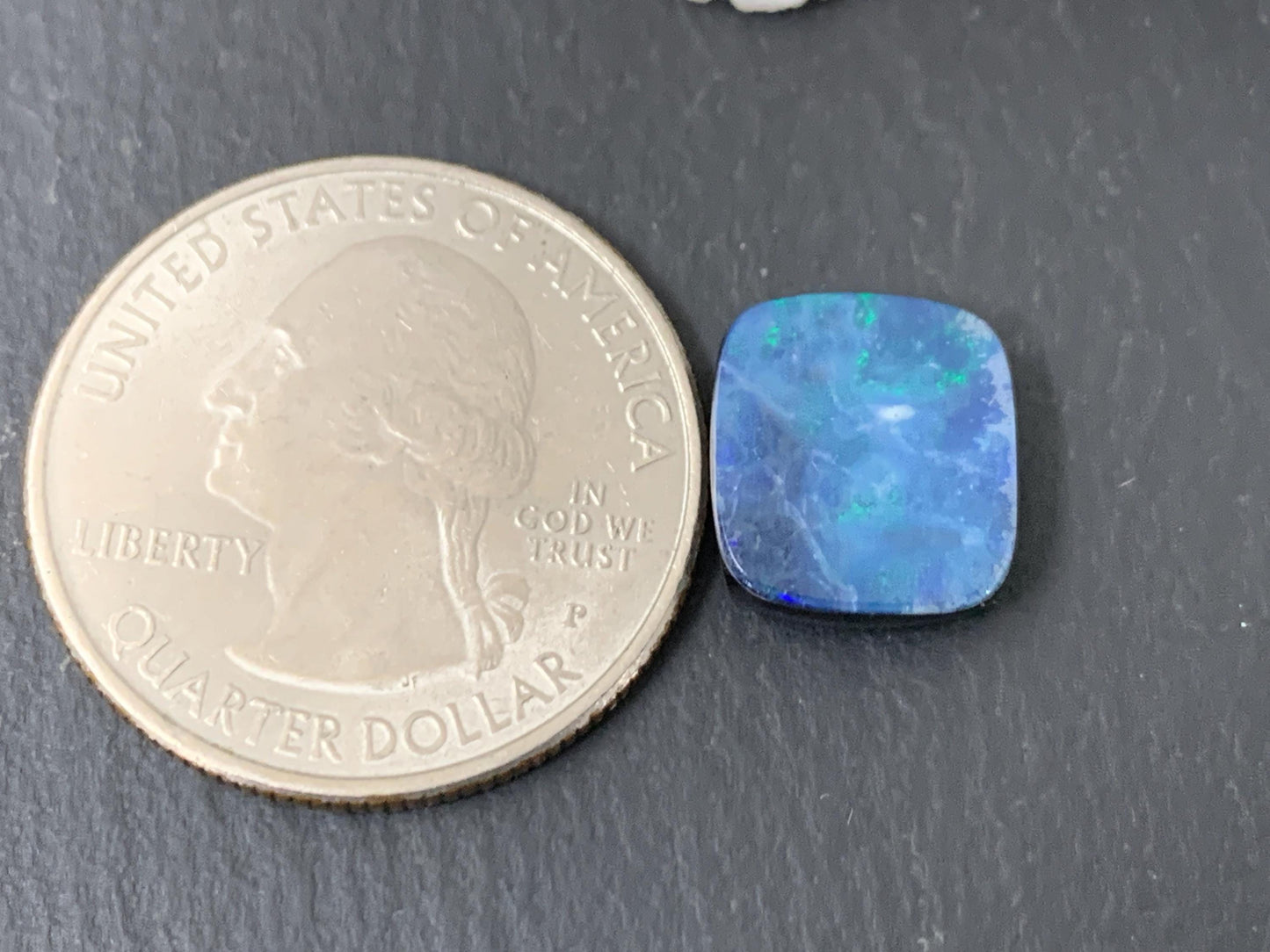 Australian Opal doublet 10x12x4mm cabochon