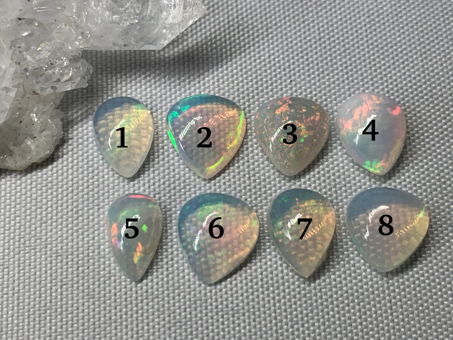 Ethiopian Opal pear 10mm long cabochon