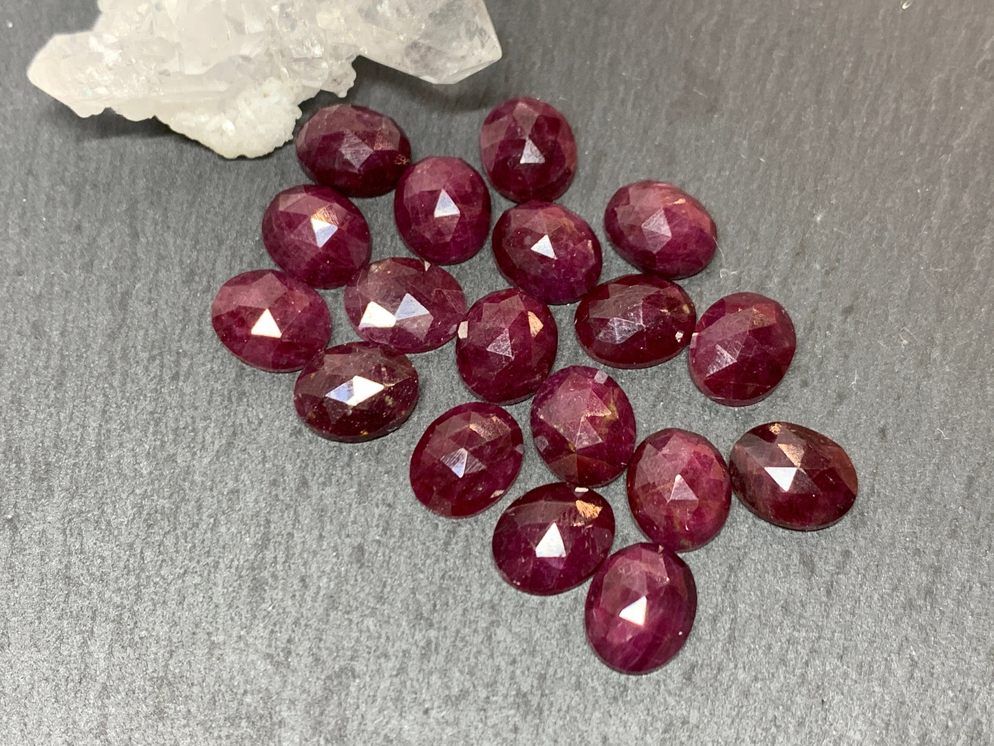 Faceted Ruby oval 9x11mm & 10x14mm cabochon