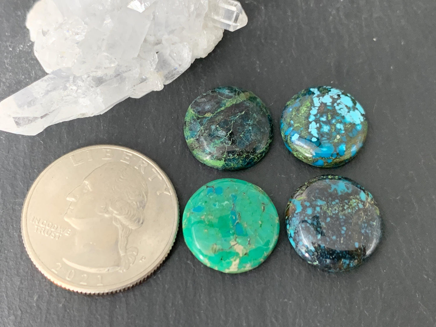 Tibetan Turquoise round 15mm cabochon