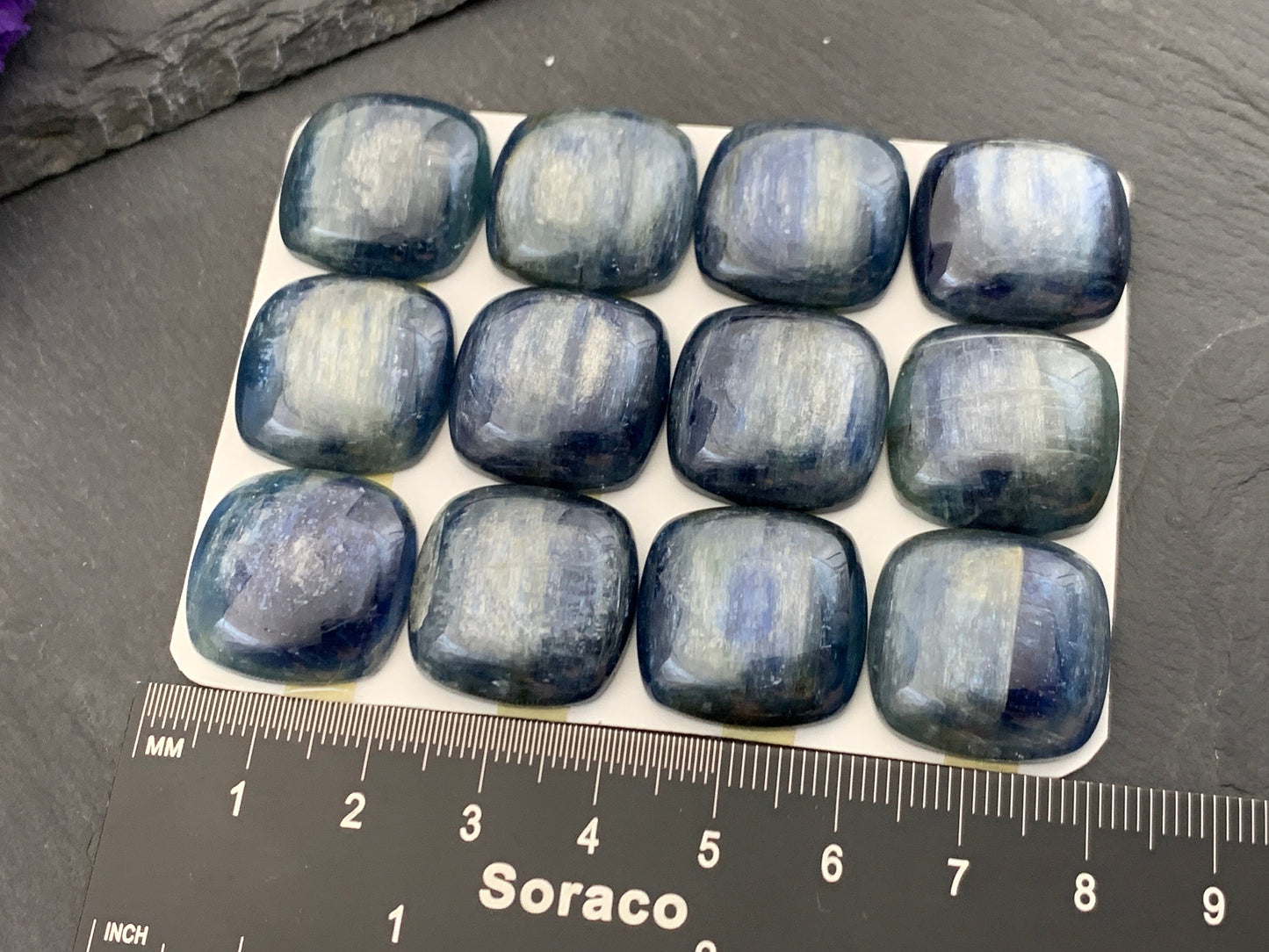 Kyanite Square 20mm cabochon | Calibrated Cabochons