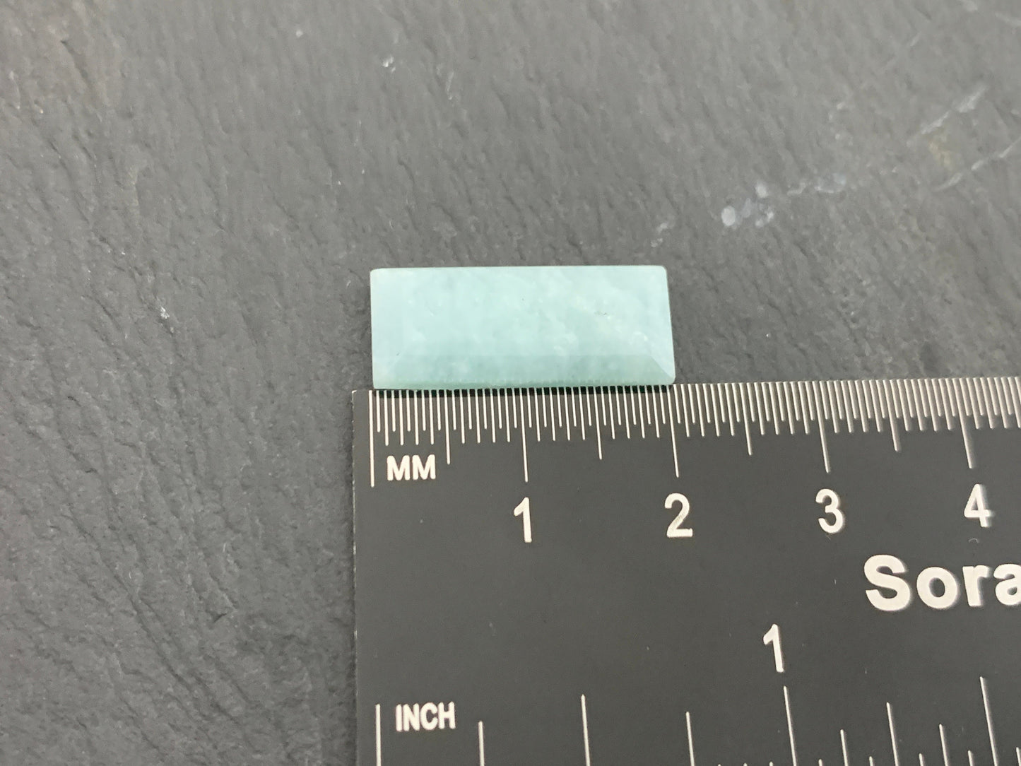 Flat Amazonite rectangle 8x20mm cabochon