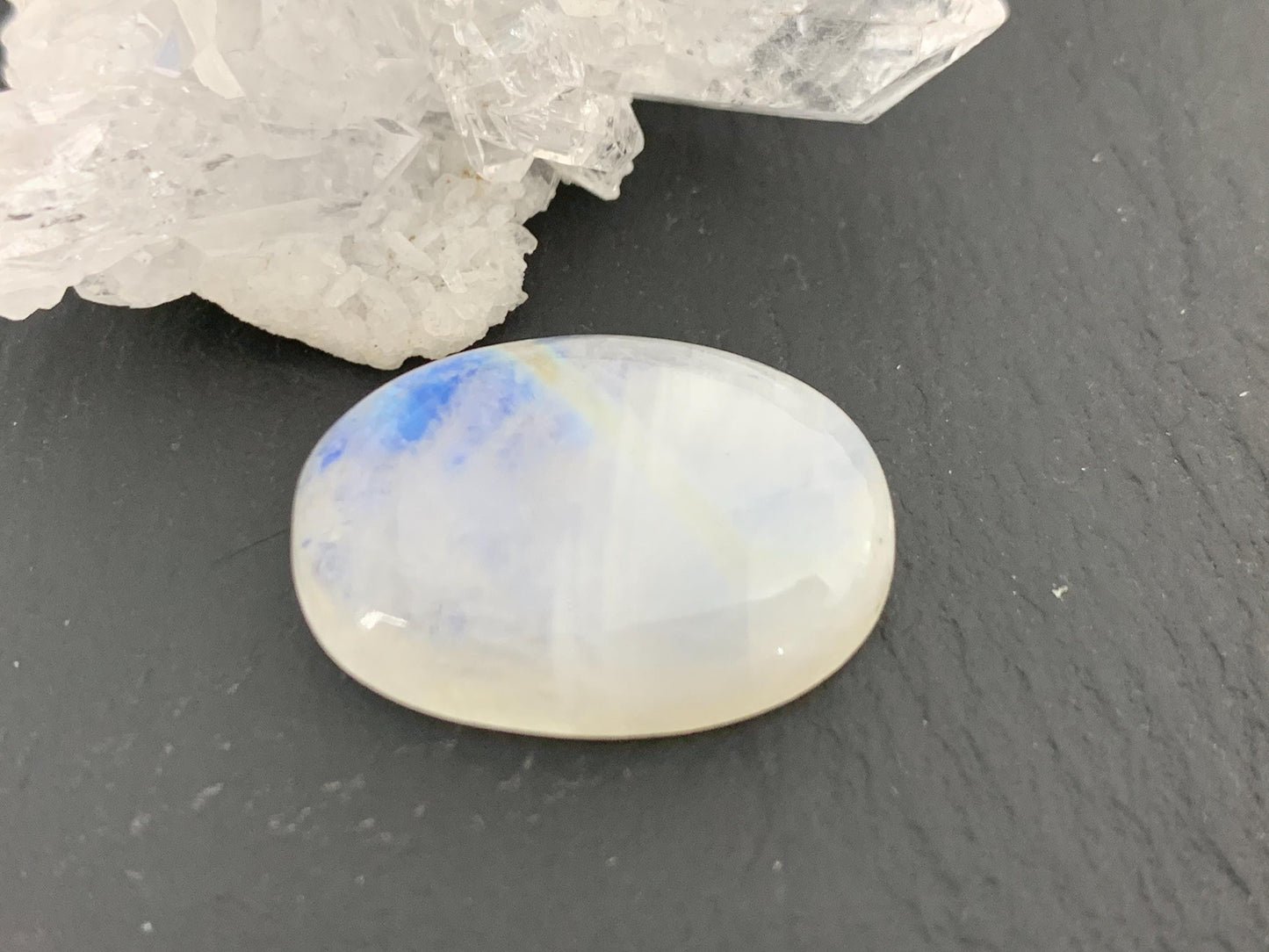 Rainbow Moonstone 22x16x6mm cabochon