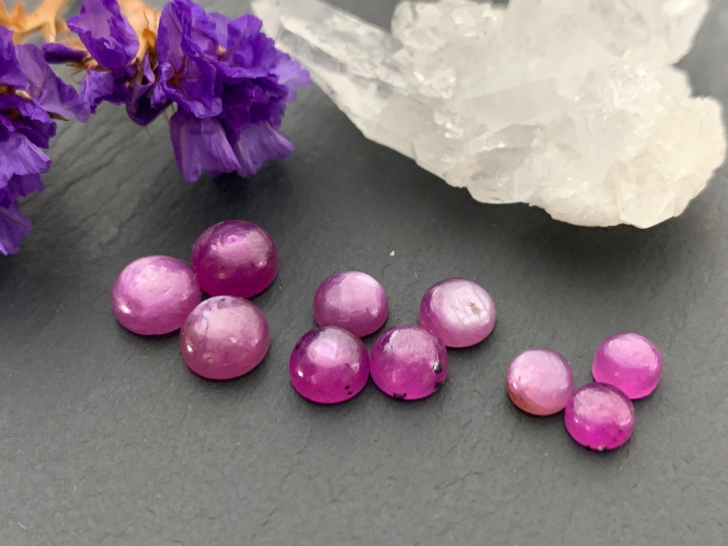Silky Star Sapphire round 5mm, 6mm,7mm cabochon