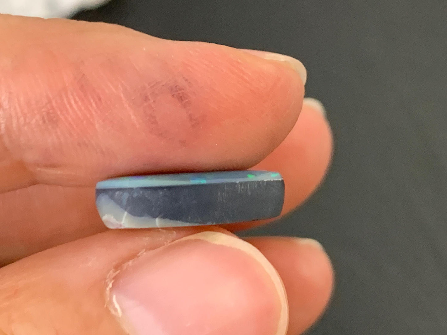 Discounted Australian Opal doublet 8x16x4mm cabochon