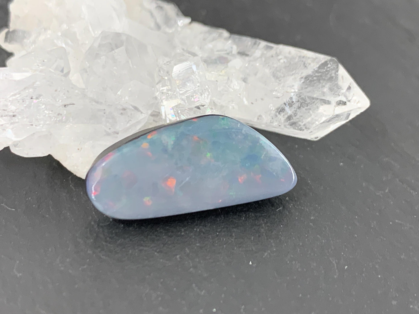 Australian Opal doublet 10x22x5mm cabochon