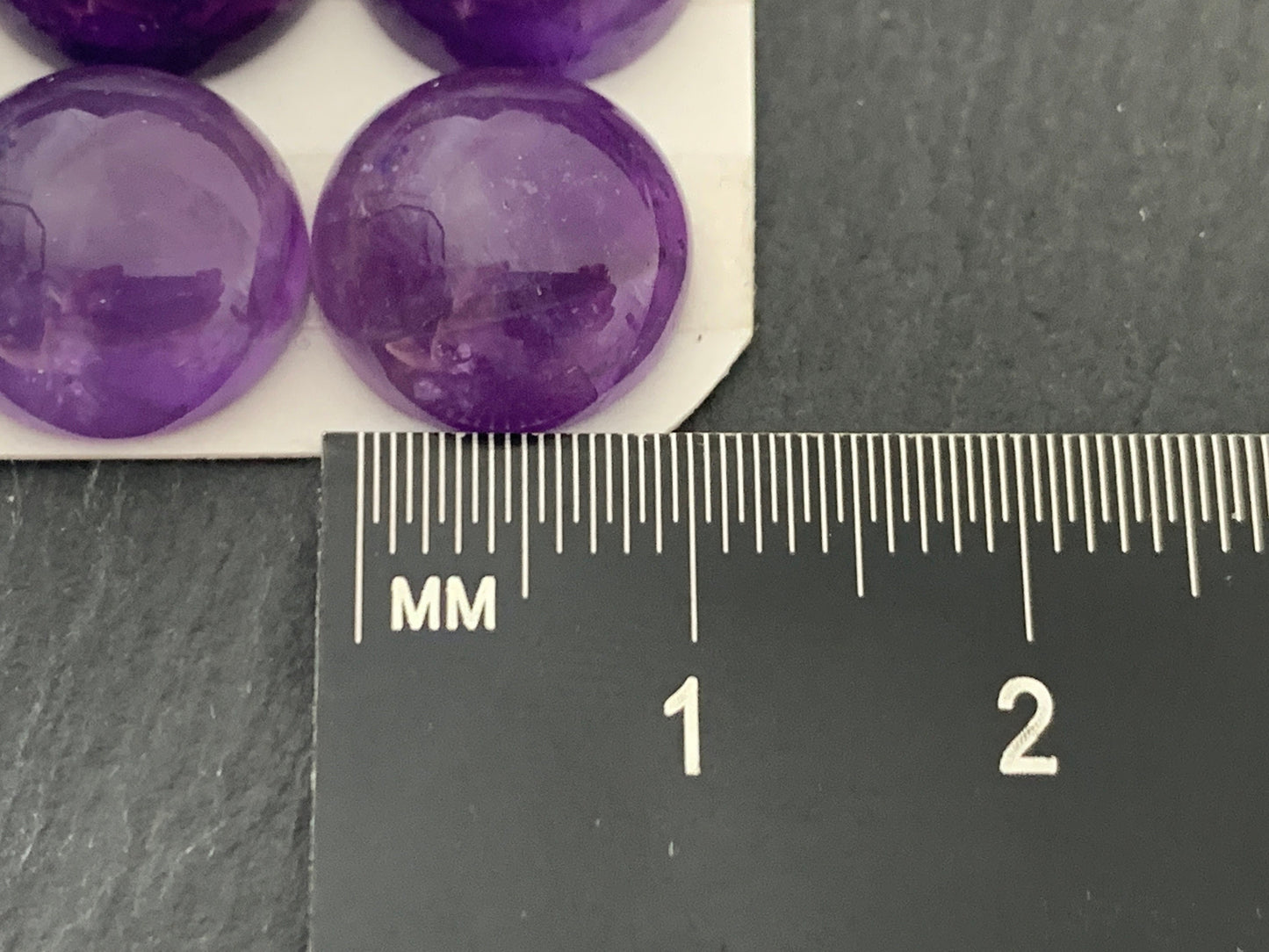Amethyst round 12mm cabochon - Calibrated cabochons