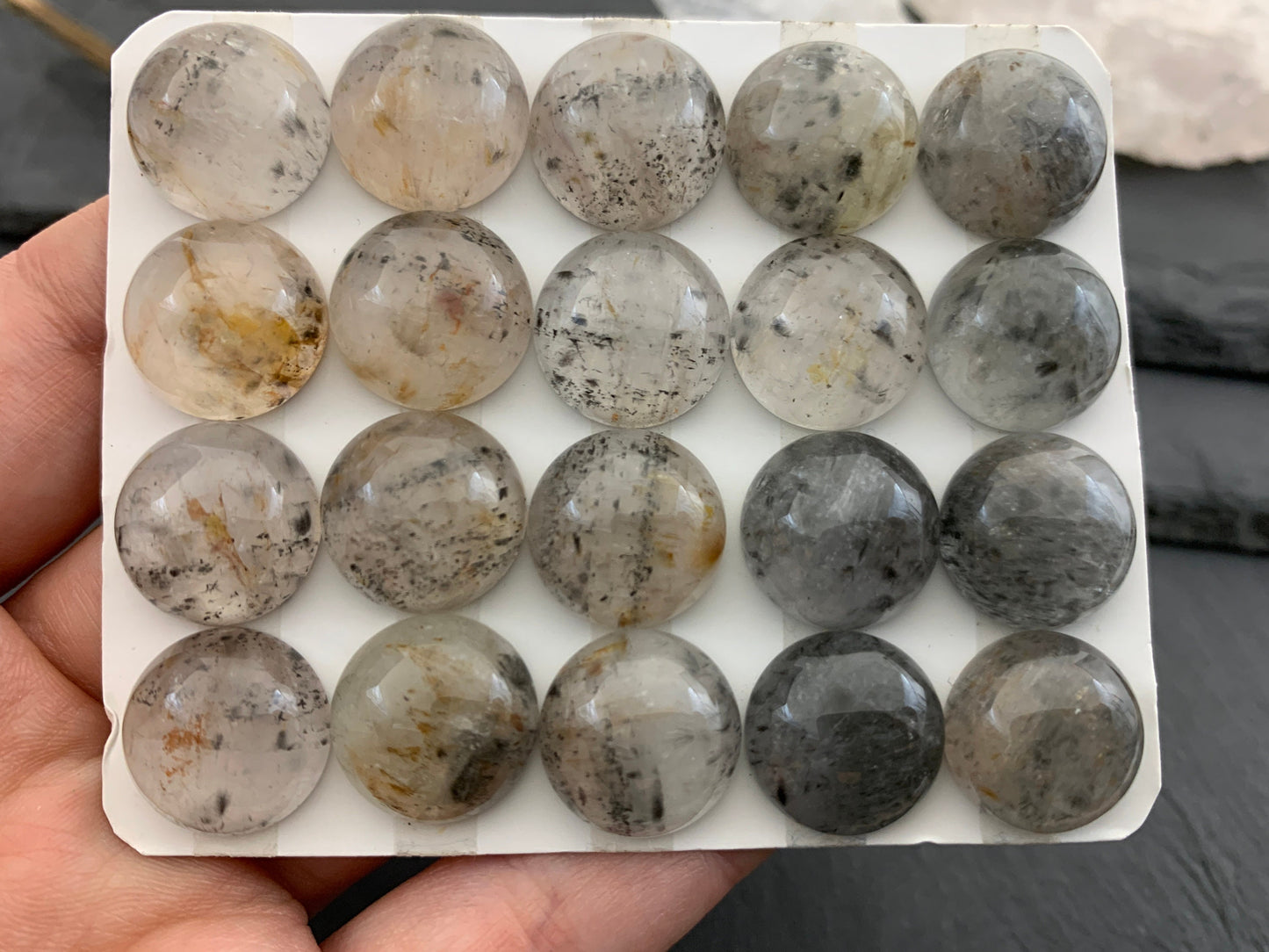 Super 7 round 15mm cabochon - Calibrated cabochons