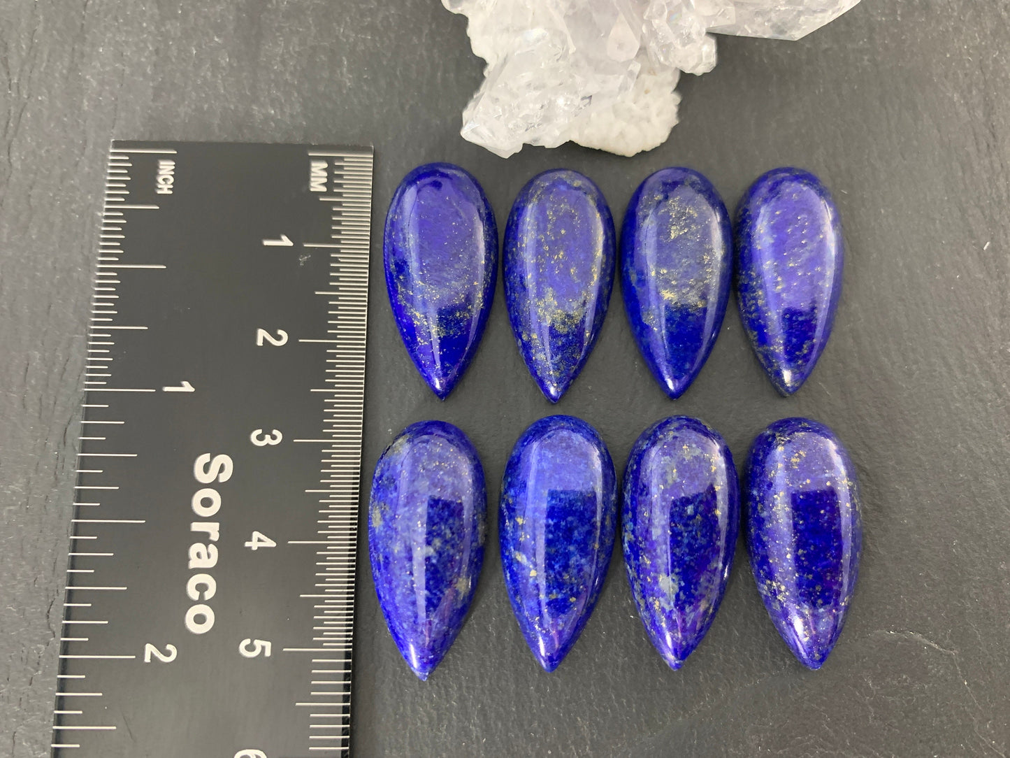 Lapis Lazuli pear 12x25mm cabochon - Calibrated cabochons