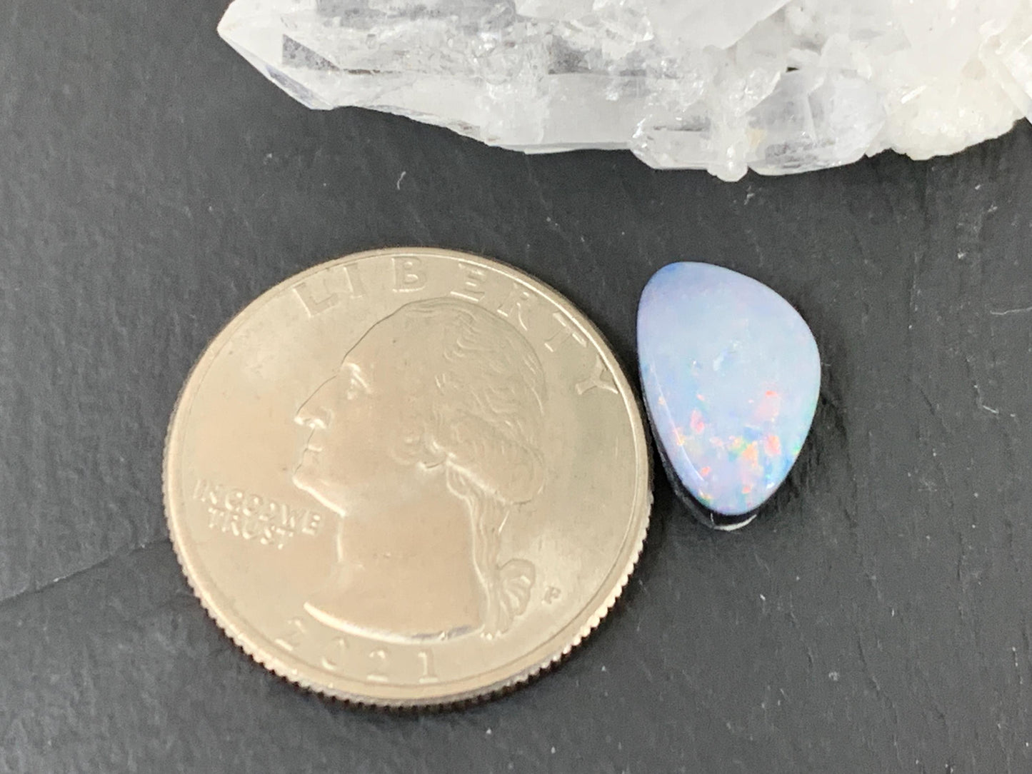 Australian Opal Doublet 9x13x4mm Free Form Cabochon - Natural Gemstone