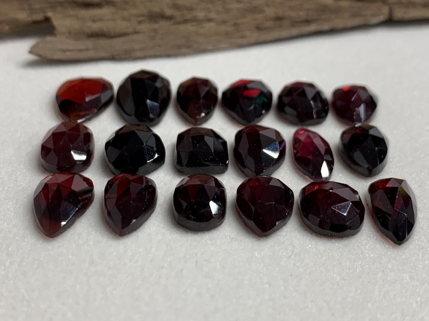Faceted Garnet 11-16mm cabochon