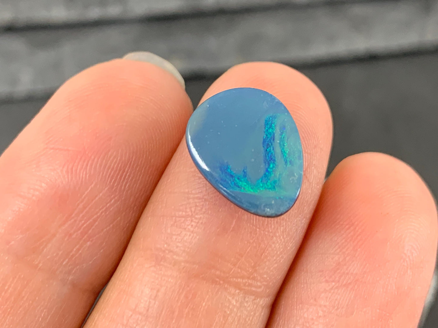 Australian Opal Doublet 10x12x3mm Free Form Cabochon - Natural Gemstone Oval