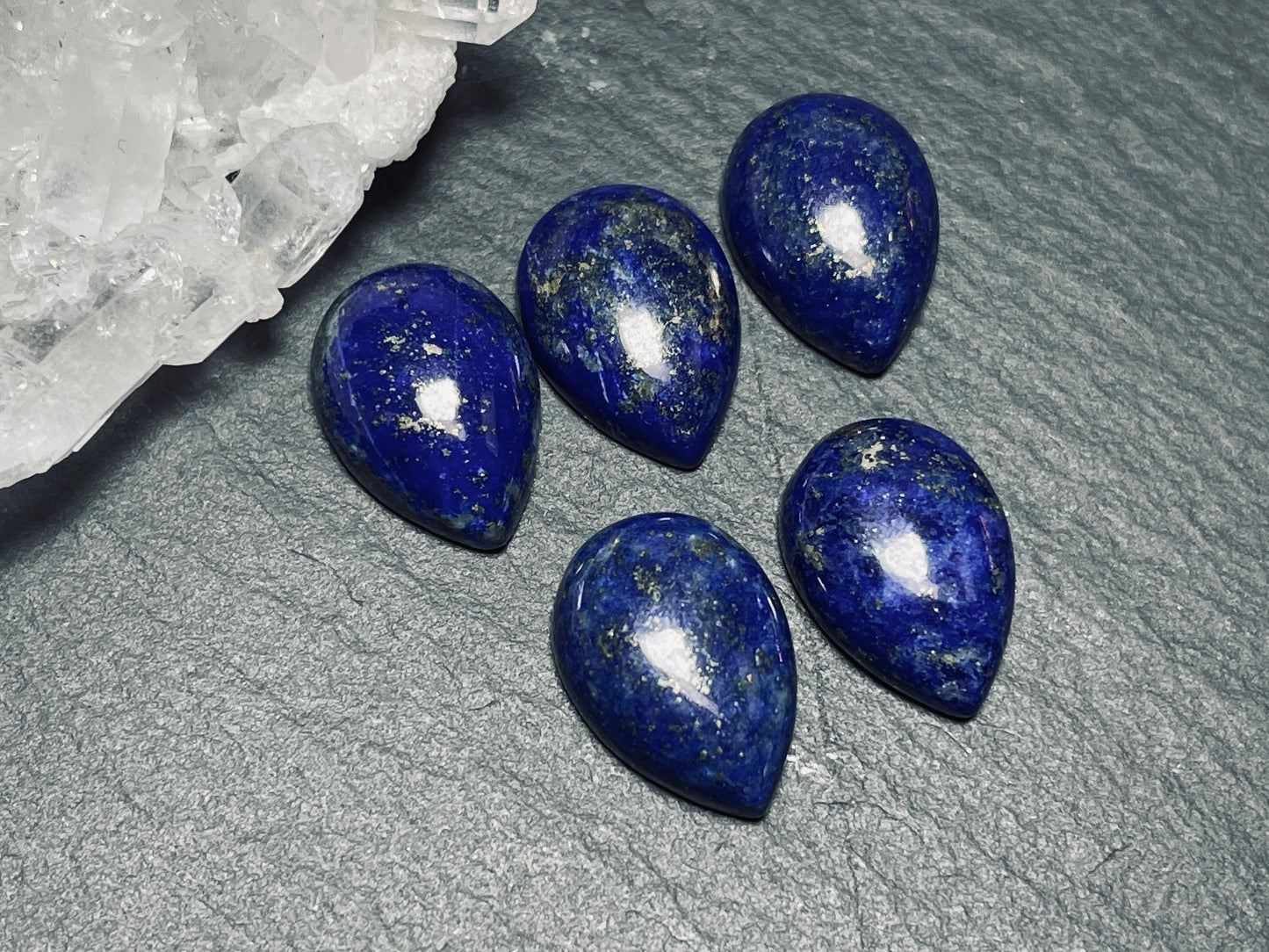 Lapis Lazuli pear 10x14mm cabochon - Calibrated cabochons