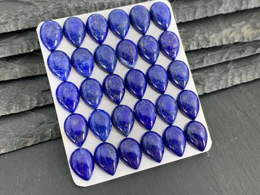 Lapis Lazuli pear 10x14mm cabochon - Calibrated cabochons