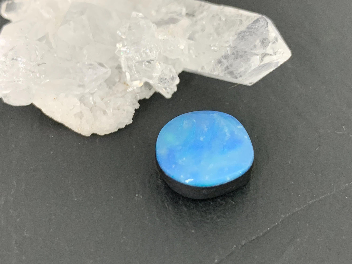 Australian Opal doublet 11x12x5mm cabochon