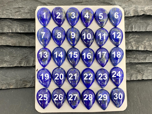 Lapis Lazuli pear 10x14mm Cabochon - Calibrated cabochons