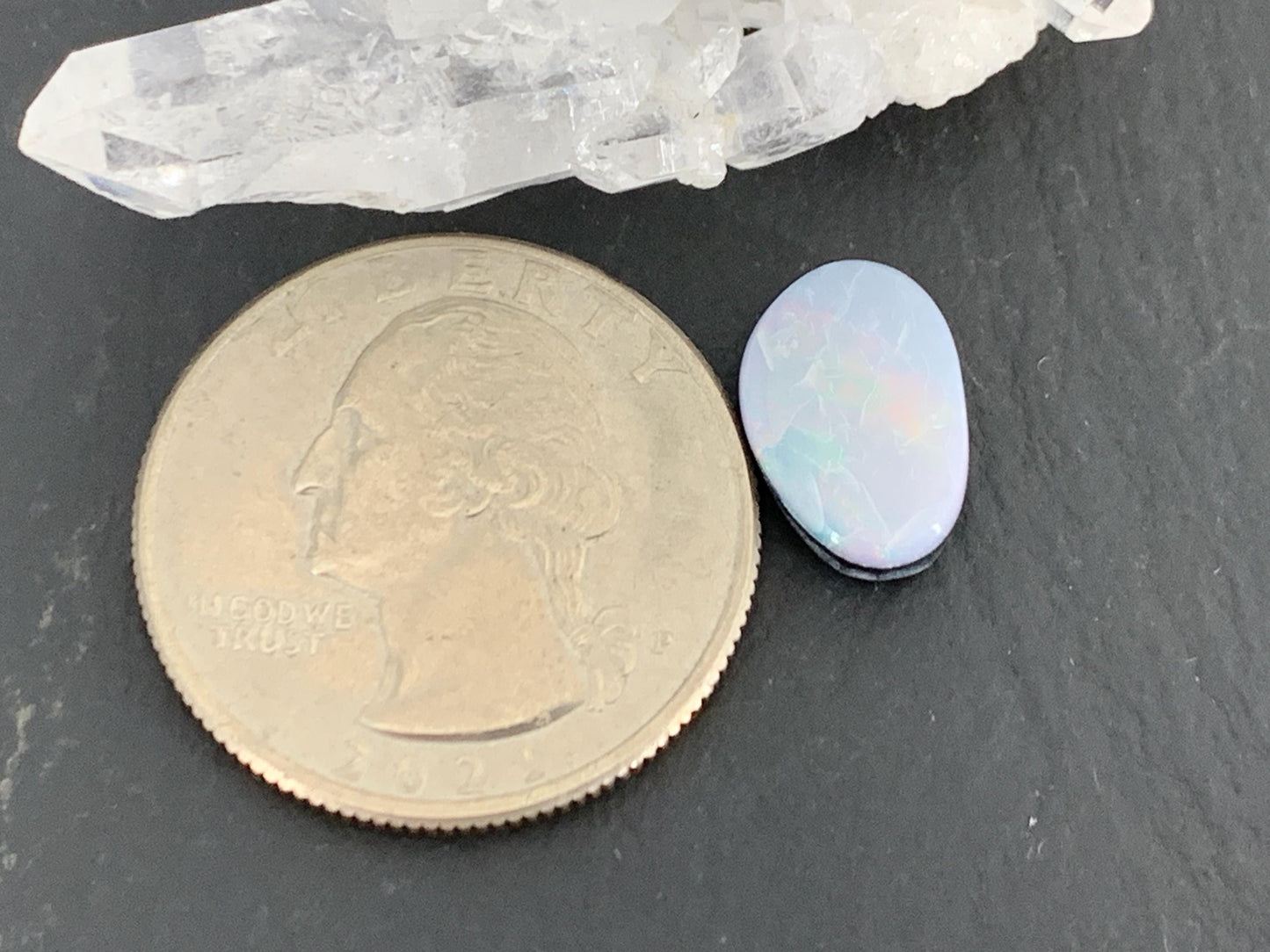 Australian Opal doublet 8x13x3.5mm cabochon
