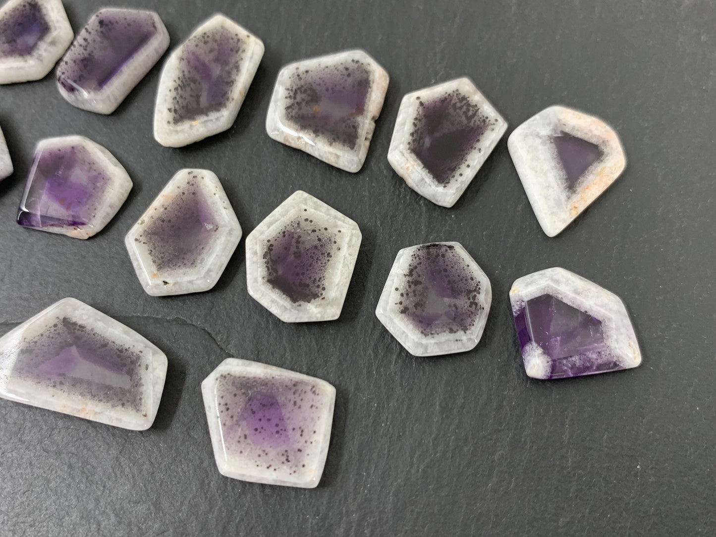 Amethyst hexagon slice