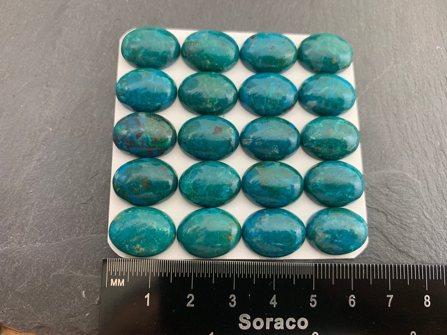 Chrysocolla oval 12x16mm cabochon - Calibrated cabochons