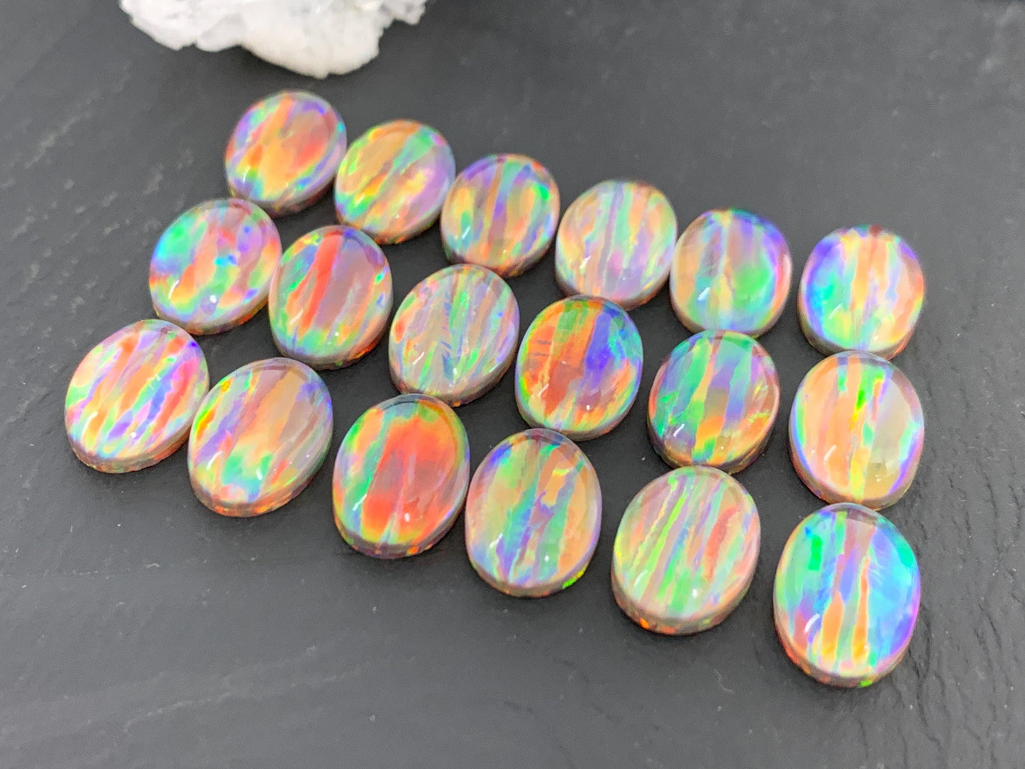 Aurora Opal Oval 10x14mm Cabochons, Colorful cabochons