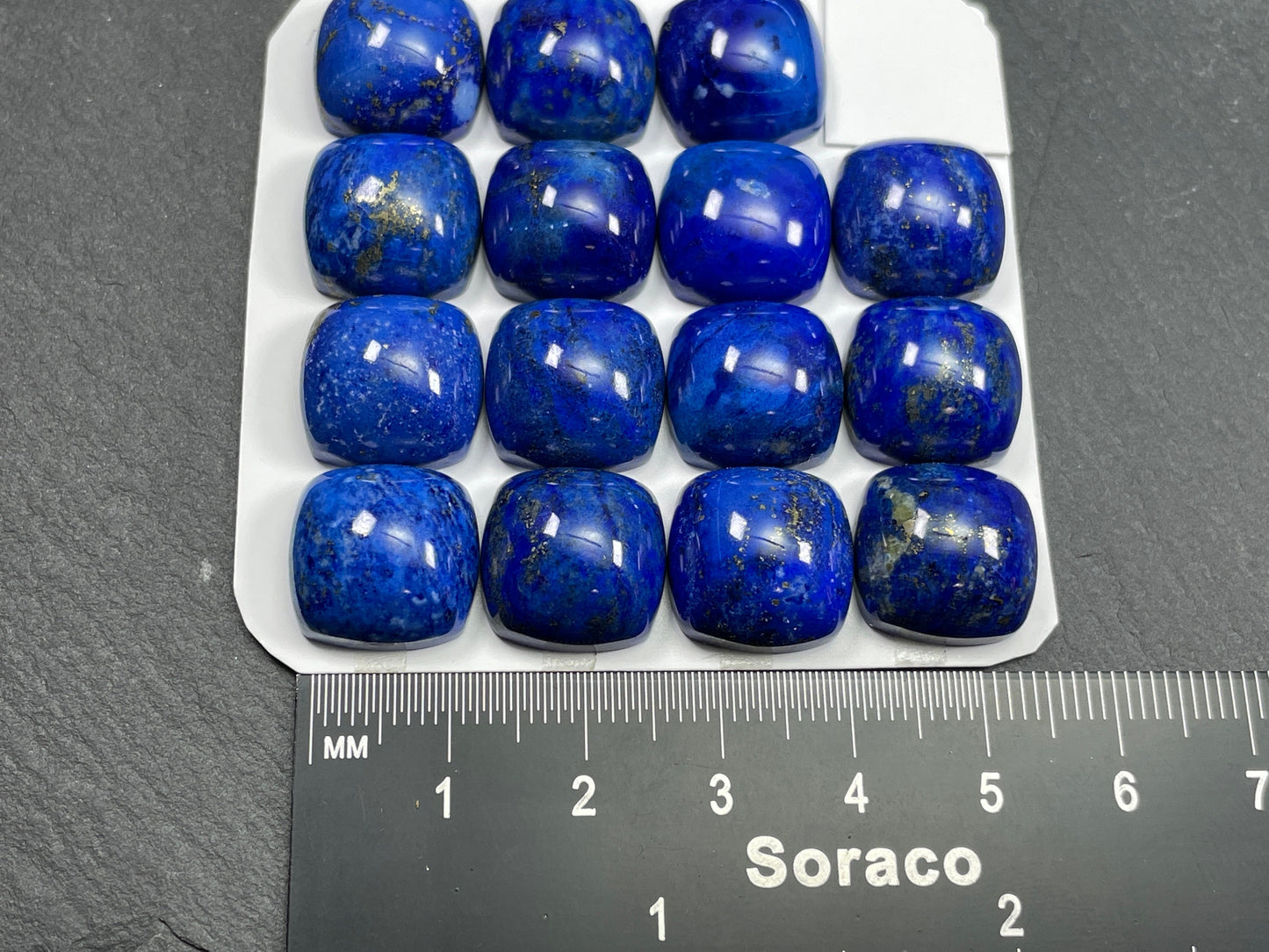 Lapis Lazuli square cushion 14x14mm Cabochon - Calibrated cabochons