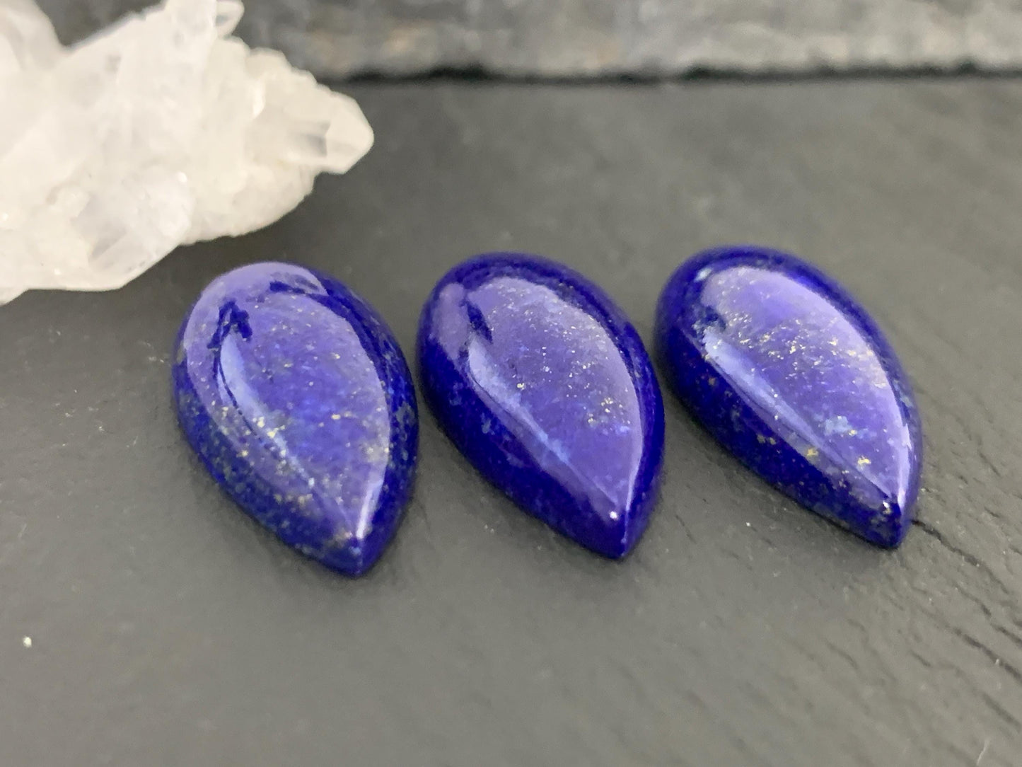 Lapis Lazuli pear 12x25mm cabochon - Calibrated cabochons
