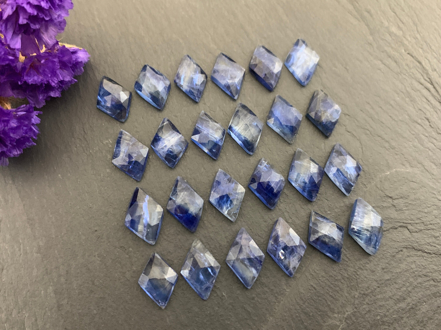 Faceted Kyanite 8x12mm Cabochon- select your cabochon