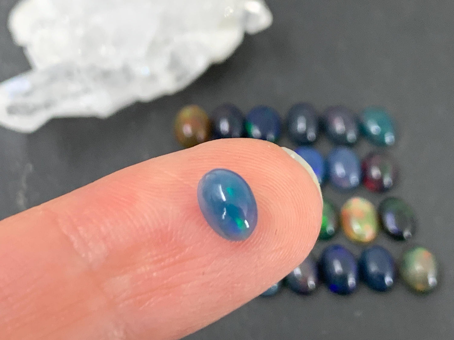 Black Ethiopian Opal 5x7mm Cabochon