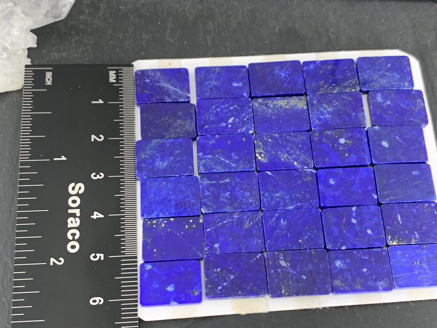 Flat Lapis Lazuli rectangle 10x14mm cabochon - Calibrated cabochons