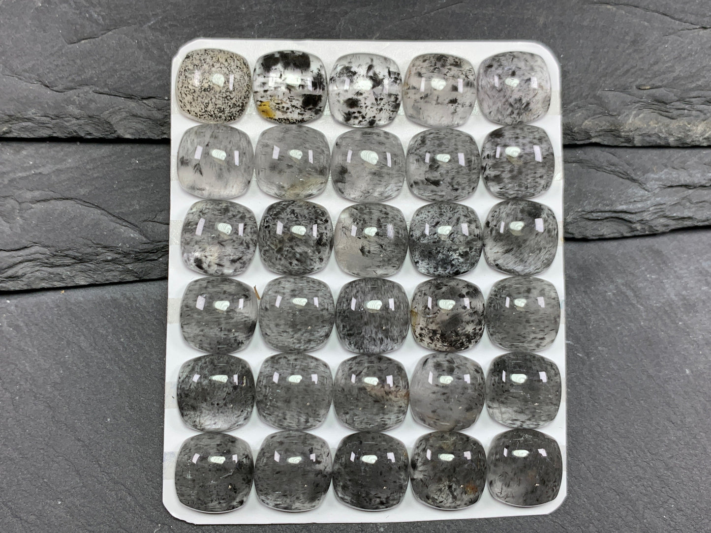 Super 7 square cushion 12x12mm cabochon- Calibrated cabochons